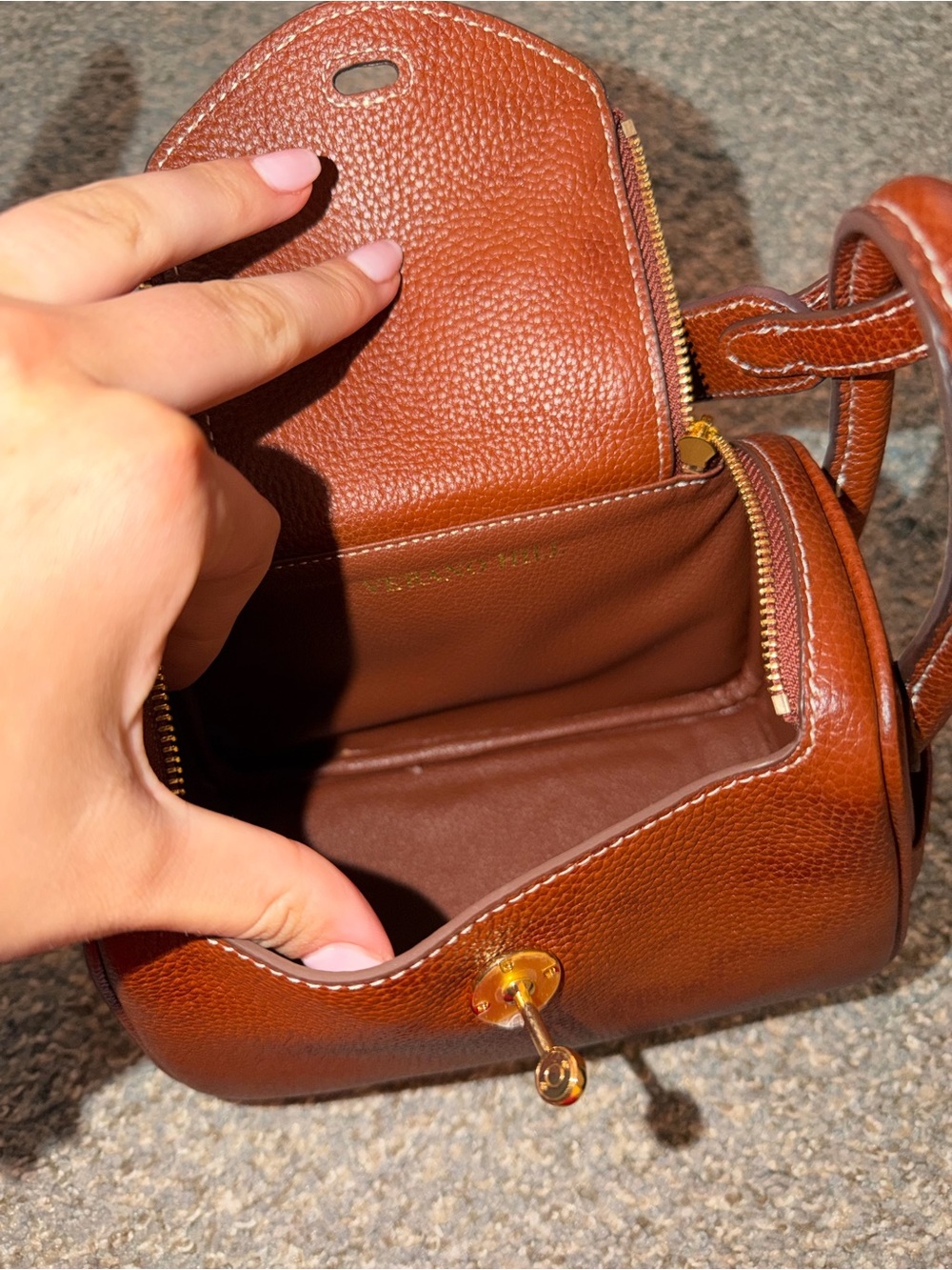 Verano Hill Maris Mini Shoulder Bag with Gold-Tone Turn-Lock - Picture 8 of 8